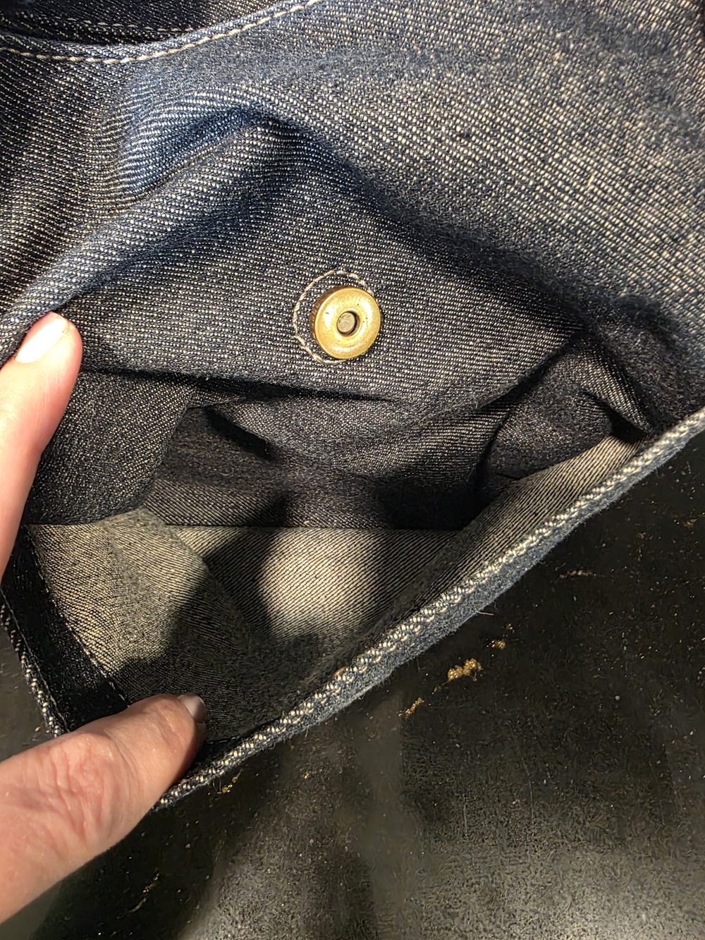 Chala Toffy Dog Denim Tote, Handbag - Picture 5 of 7